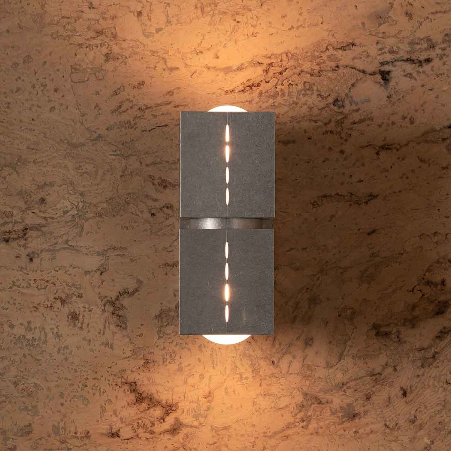 Polaris Wall Light, Small, Tumbled Aluminium